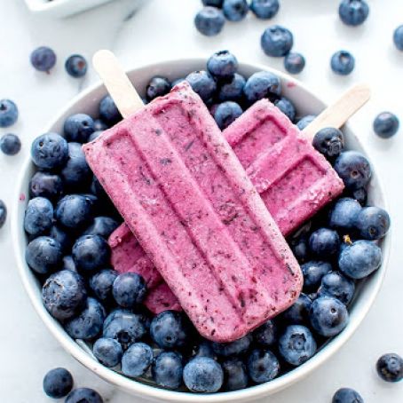 Vegan Blueberry Coconut Popsicles (V, Gluten Free, Dairy Free, Paleo)